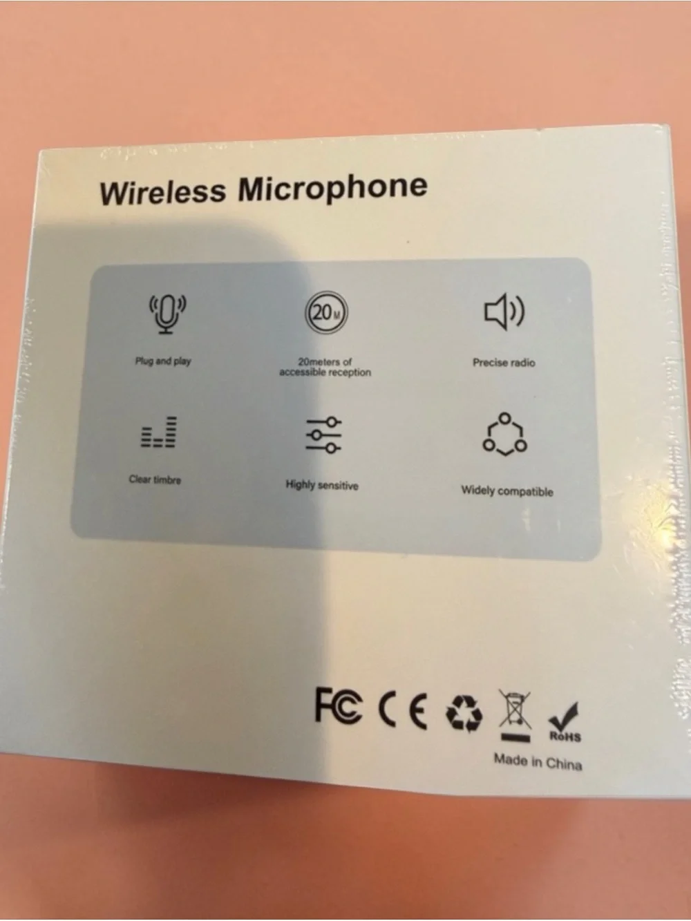 Wireless True Wireless Mirophone with Charging Case - Purple
